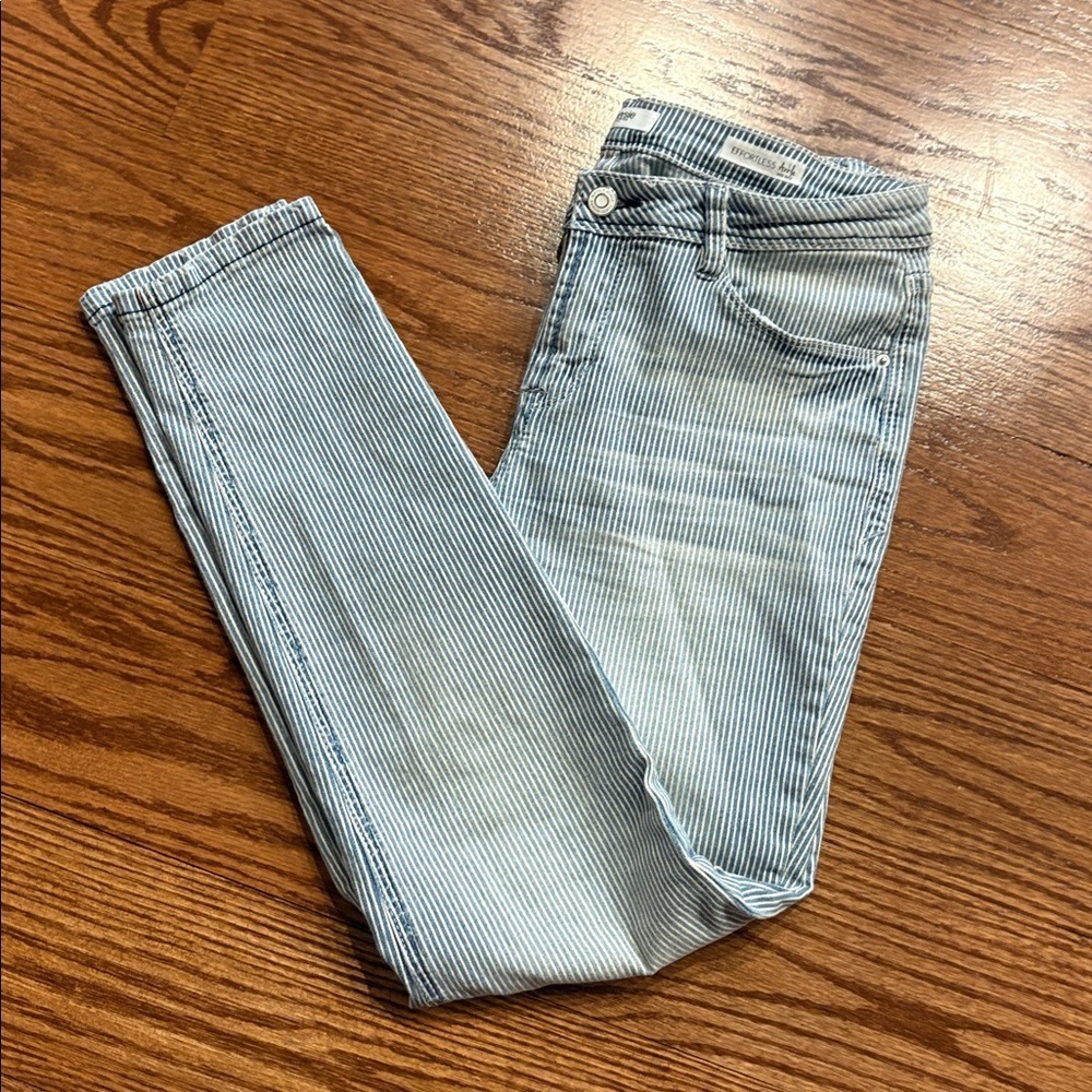 KENSIE women’s effortless ankle Striped stretch denim  Jeans mid rise 6 / 28